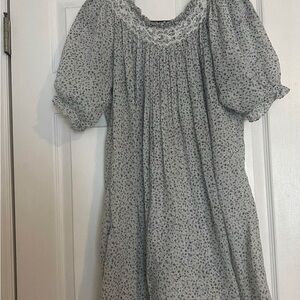 Doen Mini Dress in Blue Floral